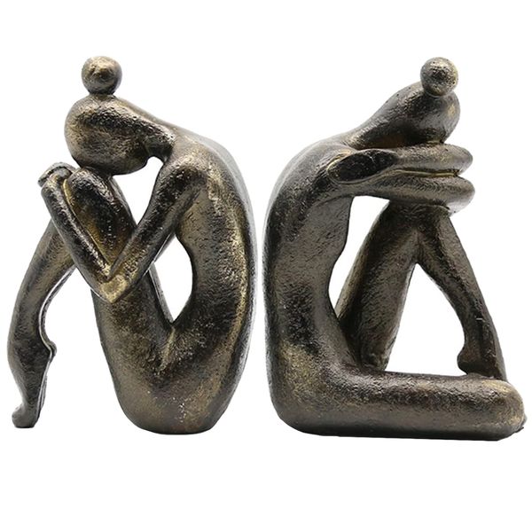 Decor Tabletop Female Resin Ornament Bookends Set of 2 - 16cm