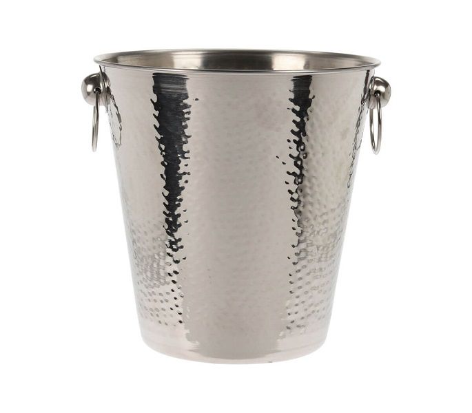 Ice Bucket Hammered Stainless Steel