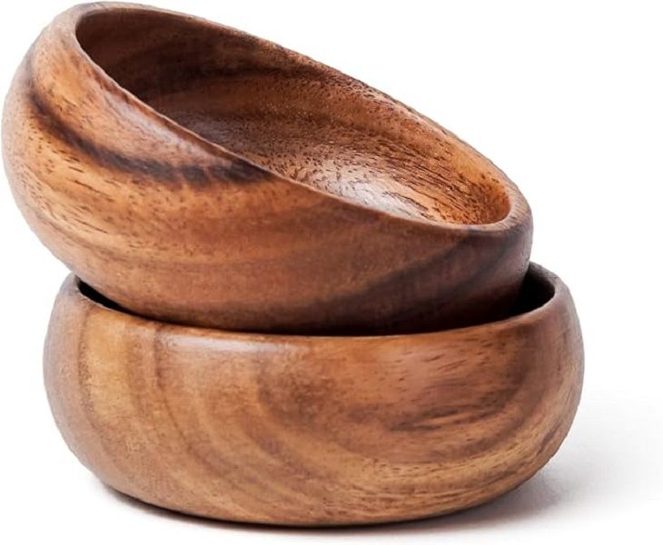 Wooden Natural Bowl Set of 2
