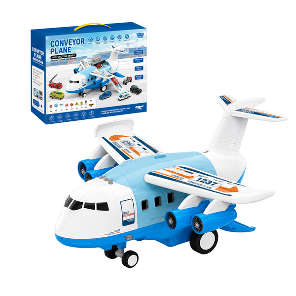 Conveyor Plane Transporter Playset with Vehicles - Toys for Kids