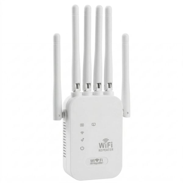 2-Pack 1200Mbps WiFi Extender &amp; 6-Antenna Signal Booster