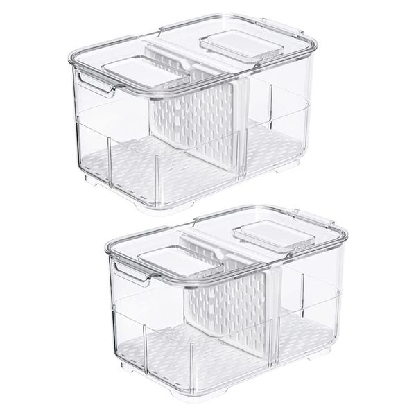 Danny Home Food Storage Containers Fridge Producer Saver - Set of 2