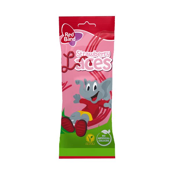 Red Band - Strawberry Laces Sweets - 4 x 100g