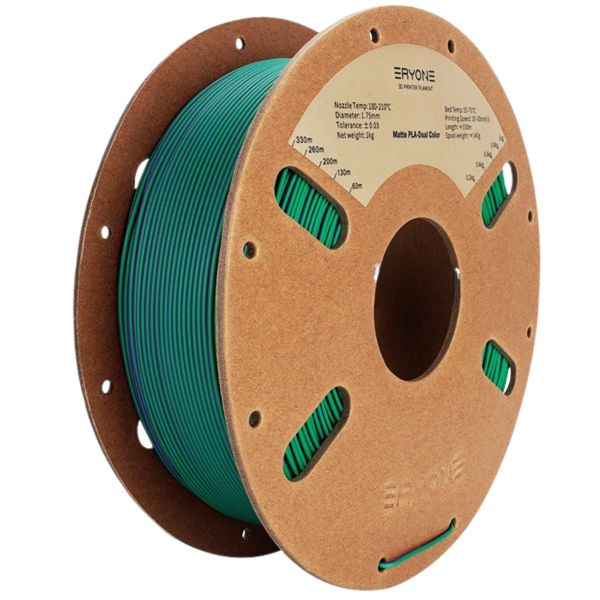 ERYONE Dual Colour - Green &amp; Purple Matte PLA Filament, 1kg