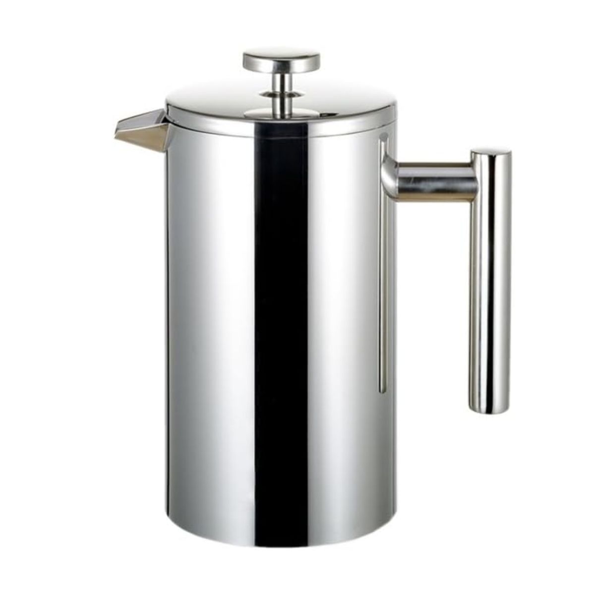 Small Insulated Stainless Steel Coffee French Press 350ml - Silver
