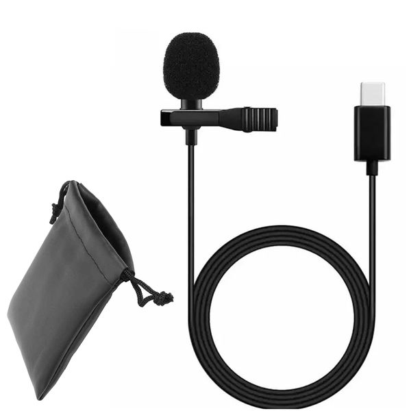 Mini Clip On Lapel Microphone For Hands Free Use For Type C Devices