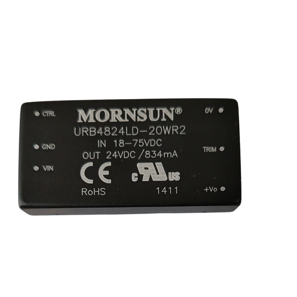 URB4824LD-20WR3: 20W DC/DC Converter, 4:1 Input (18-75V), 24V Out