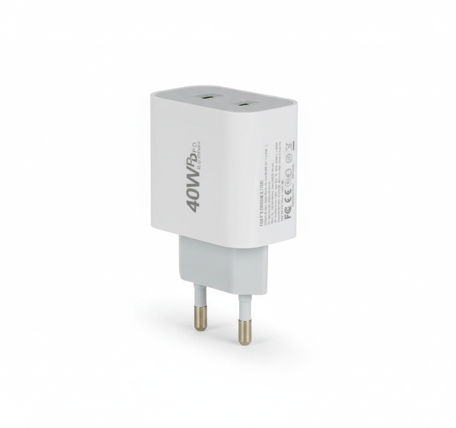 Get Connected USB Plug-Adaptor 2 Ports Type C Charger
