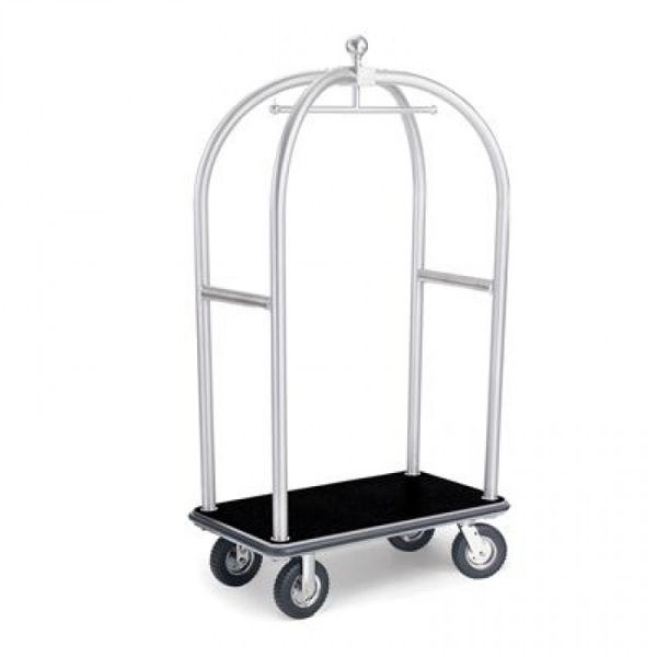 Andy Mannhart Bird Cage Trolley Stainless Steel Matt Carpet: Black