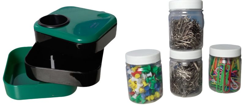 Paper Clip/Push Pins and Compact Organiser Combo