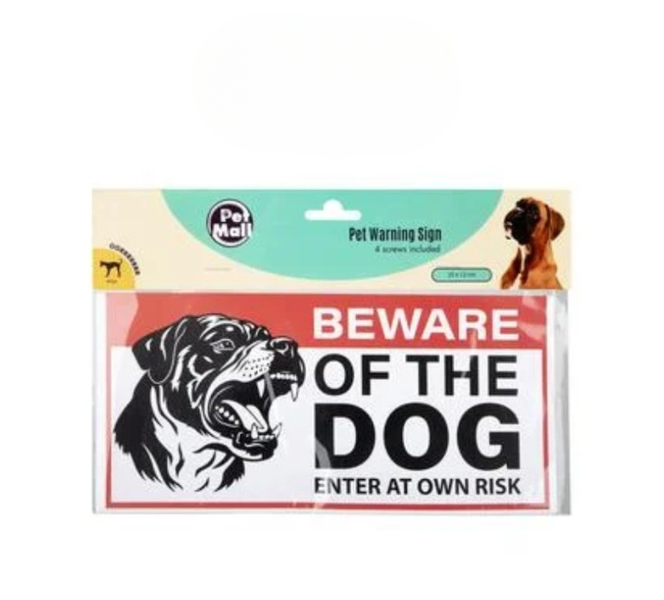 Visible &amp; Durable 25 x 12 cm Assorted Dog Warning Signs