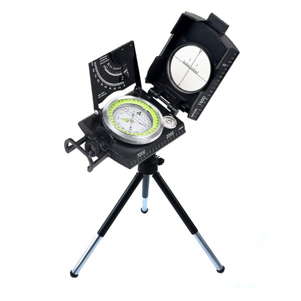 Multifunctional Sighting Compass with Tripod &amp; Bubble Level for Hiking