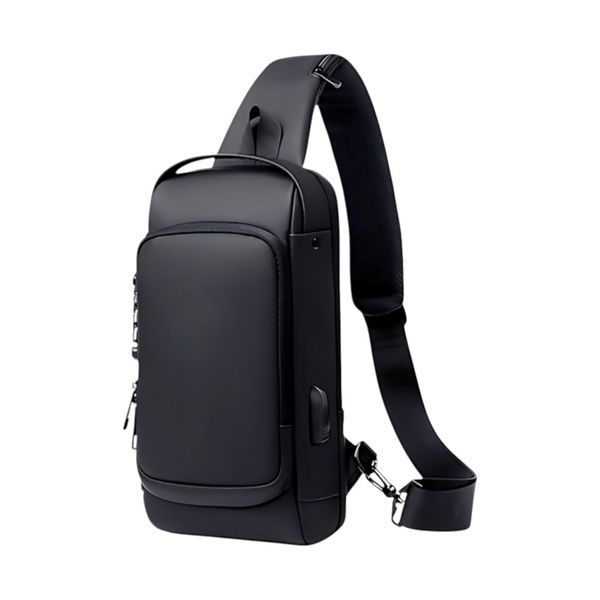 Smart Sling Bag with USB Charging &amp; Built-In Lock - Waterproof &amp; Secure