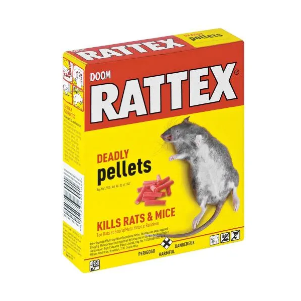 Doom Rattex Rodent Pellets - 100g (Pack of 10)