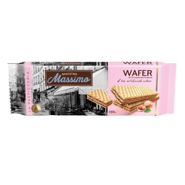 Massimo Wafers- Vanilla with Hazelnut Cream