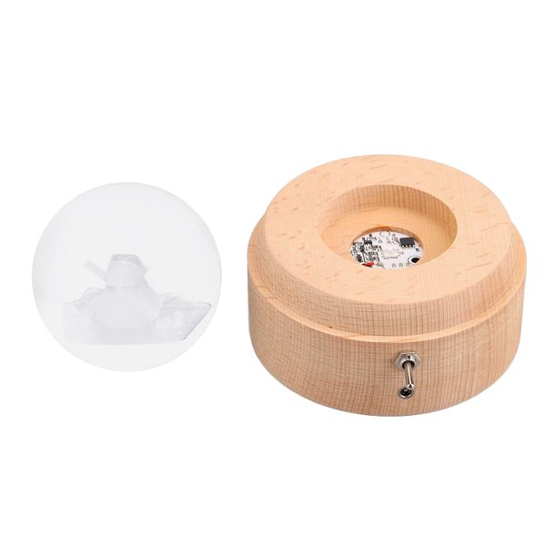 Crystal Ball Music Box Rotating Night Lamp