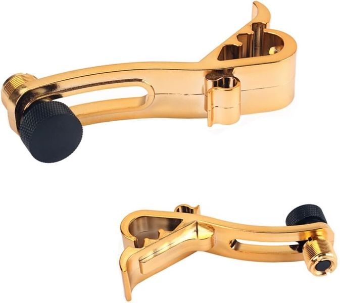 Golden Plastic Drum Clamp Shockproof Mic Rim Holder Compatible with Standa