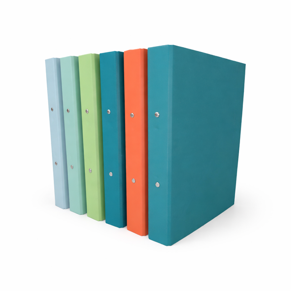 A4 Ring Binder File Set - Assorted Solid Colours (6 Pack)