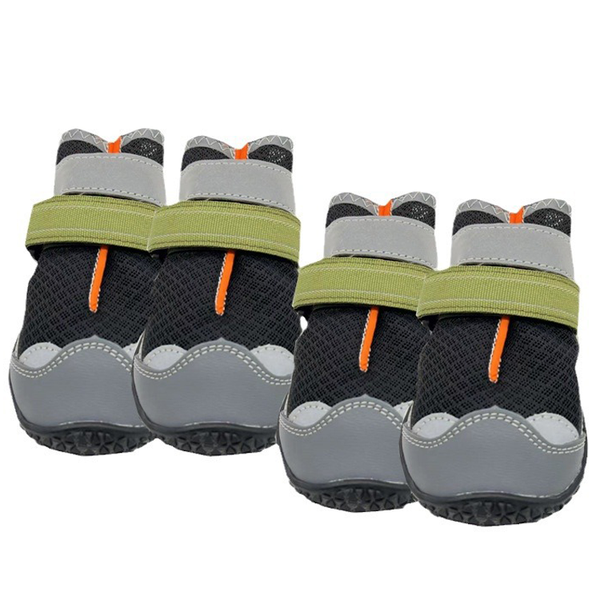 Breathable &amp; Adjustable Dog Booties/Paw Protector 4-Piece Non-Slip