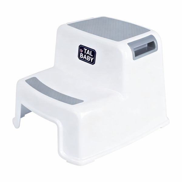 2 Step Stool for Kids Sturdy Double Step Stool Anti-Slip Stool for Toddlers