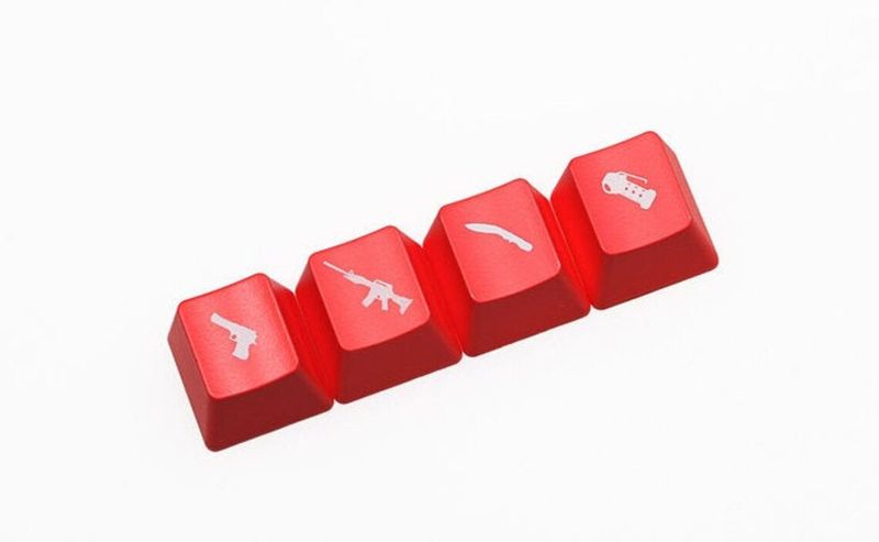 Counter Strike 2/CSGO 4 Piece Themed Keycaps for Mechanical Keyboard