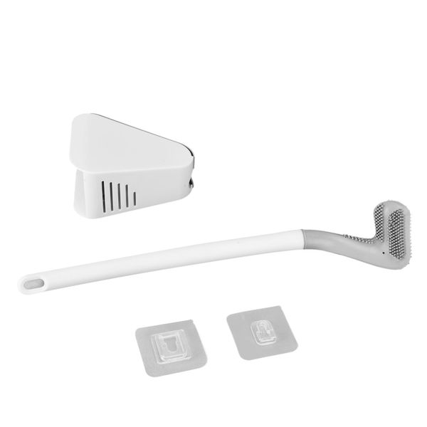 White Hanging Golf Toilet Brush Long Handle