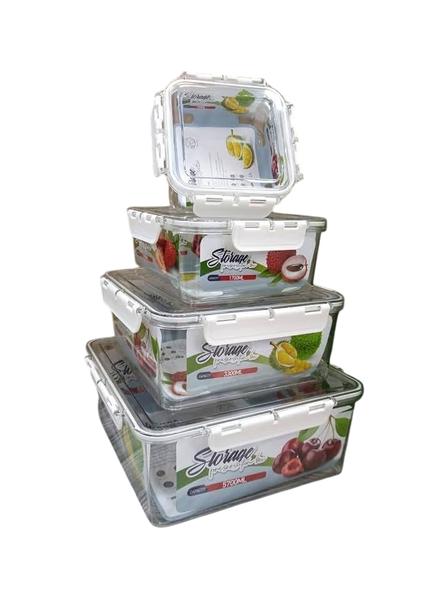 4-Piece Fresh Food Storage Box Set