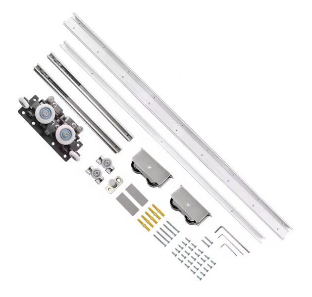 Hidden Wooden Sliding Ghost Door Track Kit - 80kg Load