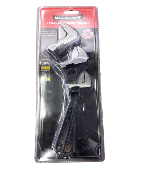 Mastercraft - 3 Piece Adjustable Wrench