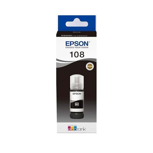 Epson Genuine 108 EcoTank Black ink bottle (70ml)