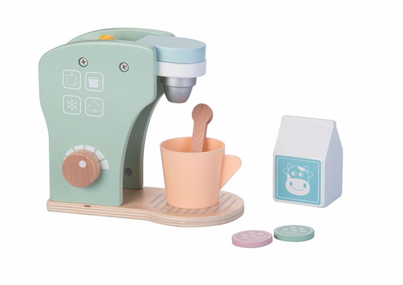 Wooden Play Coffee Maker Set - 6 Pieces