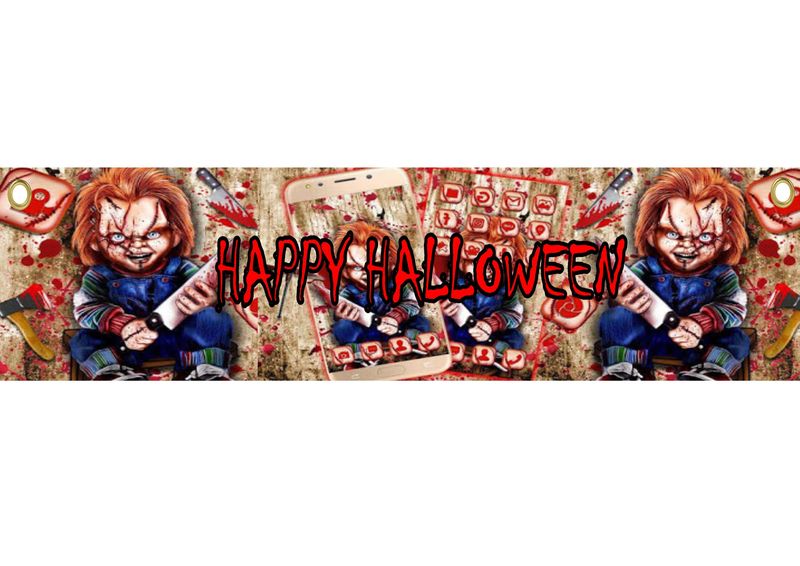 Halloween Banner PVC Chucky