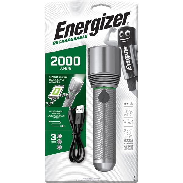 Energizer Rechargeable Metal Light 2000 Lumens