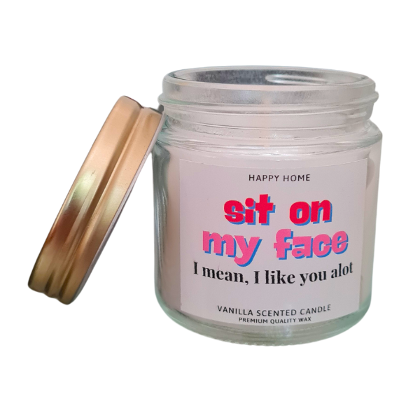 Vanilla Scented Candle - Couple Gift - Sit on My Face