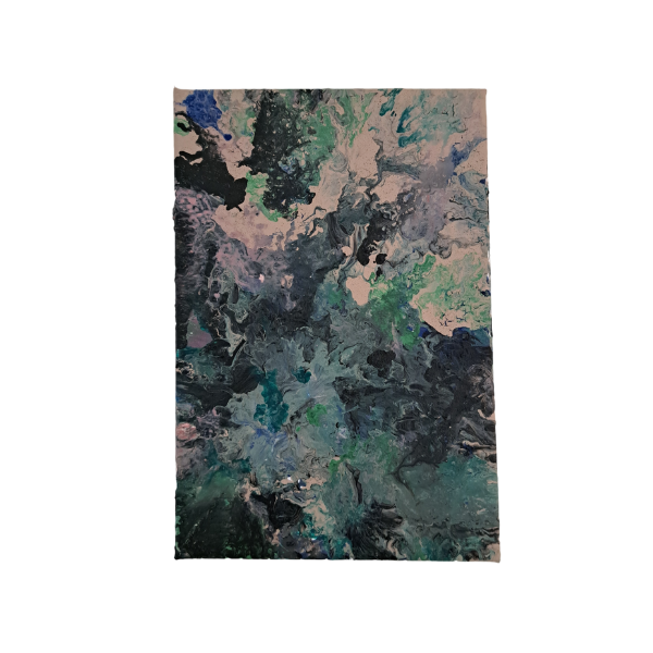 Nature Inspired Abstract Acrylic Painted Canvas - 20cm x 30cm