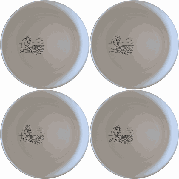 Farmer Praying Field Bowl Set of 4 - Range 3