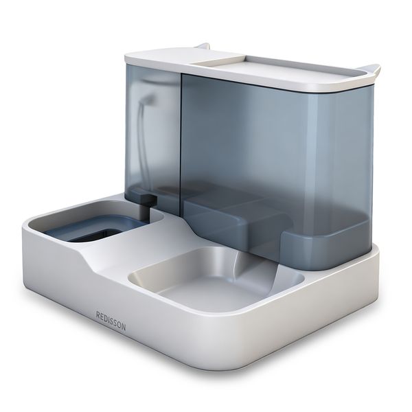 2-in-1 Pet Automatic Food and Water Dispenser Set, Multiple Pets