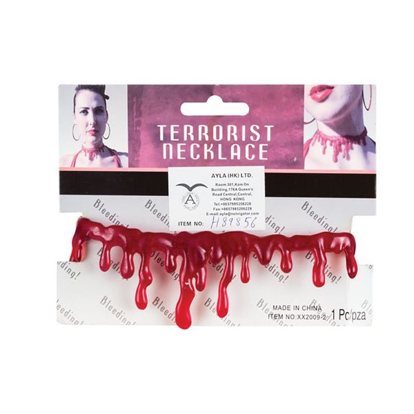 Bulk Pack x 6 Dress Up Bloody Necklace 25cm