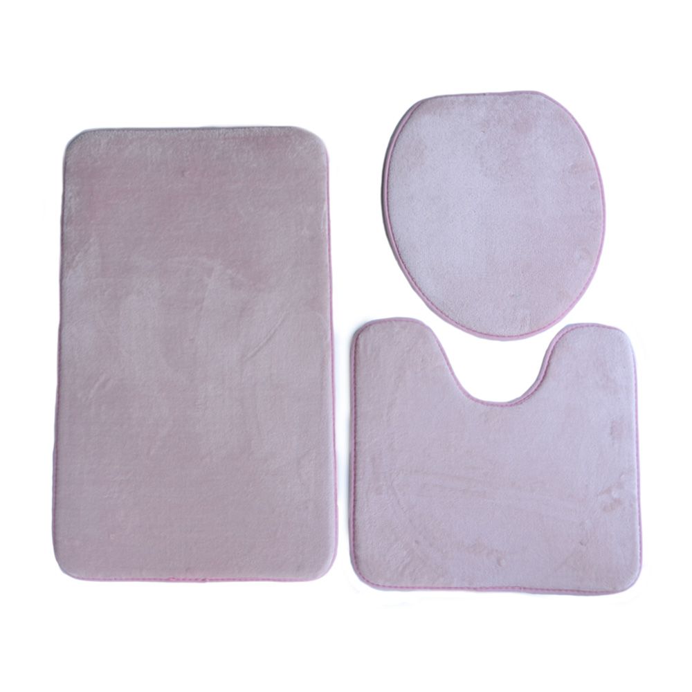 Cape Art Memory Foam 3 Piece Bath Mat Set Light Pink Shop Today
