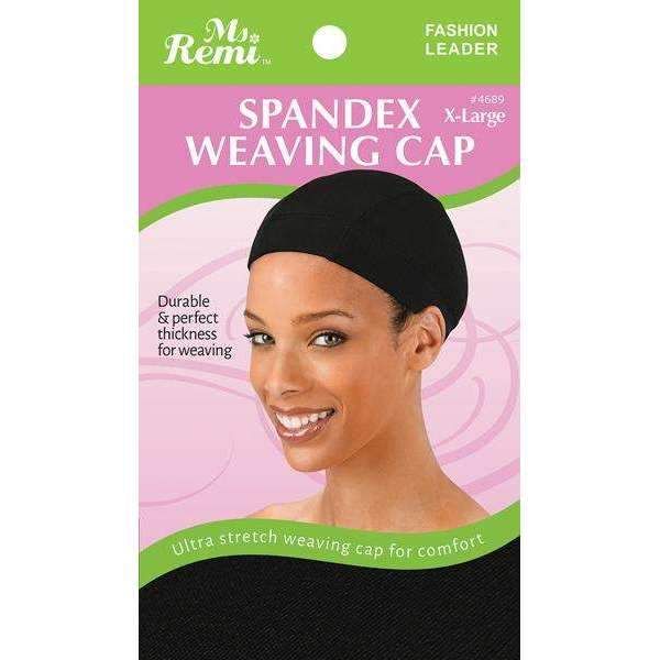 Ann04689 - Ms. Remi Spandex Weaving Cap Xl Black Ultrastretch 6 Pack