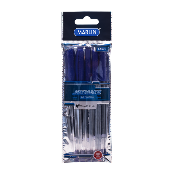 Marlin - 5 JOYMATE Ballpoint Pens Medium Point 1.0mm - Blue