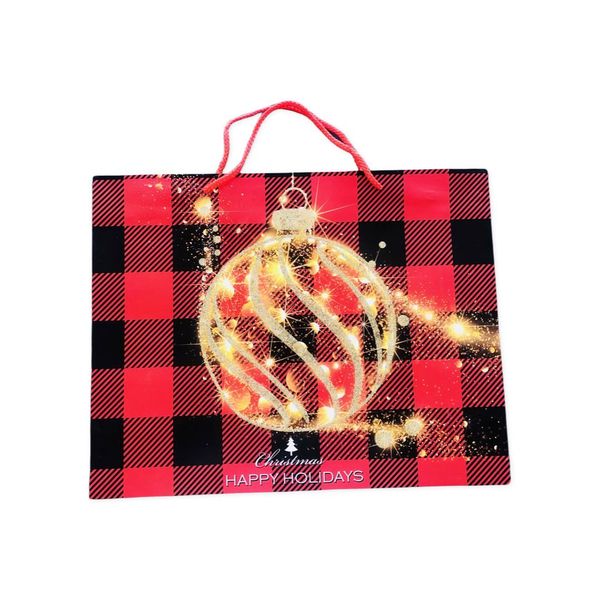 Scottish Christmas Trendy Tartan Gift Bag- Small 3pc