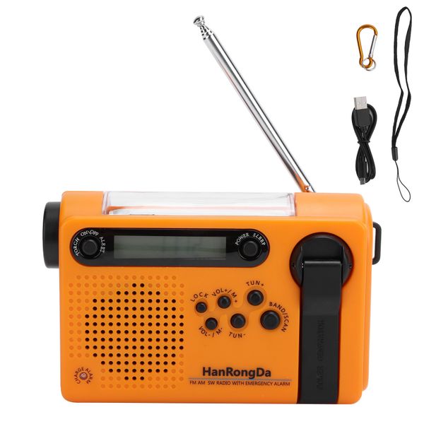 Full Band Radio Solar Charging FM/AM with Flashlight for Emergency Use