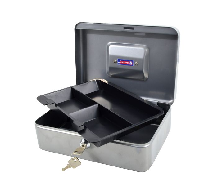 Sanlic Jaguar Grey Lockable Cash Box No 3 250X180X90mm