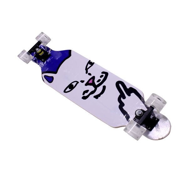 Longboard Skateboard 78 x 20cm with LED Light Up Wheels - Kat