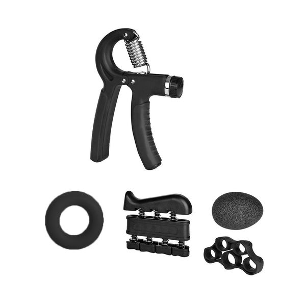 5 Pack Hand Grip Strengthener Finger Forearm Strength Exerciser Kit-Orange