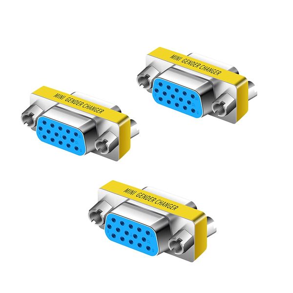 VGA Female To VGA Female Adapter - 3 Pack