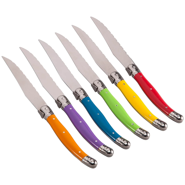 Slimline Stainless Steel Steak Knives - Set of 6