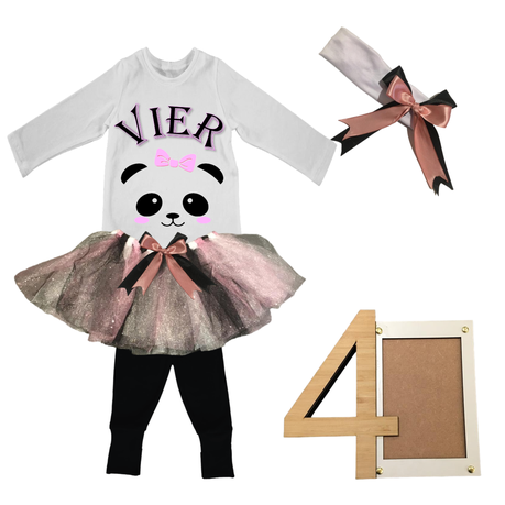 4th Birthday Panda Pink Tutu Outfit With Photo Frame Afrikaans Shop Today. Get it Tomorrow takealot