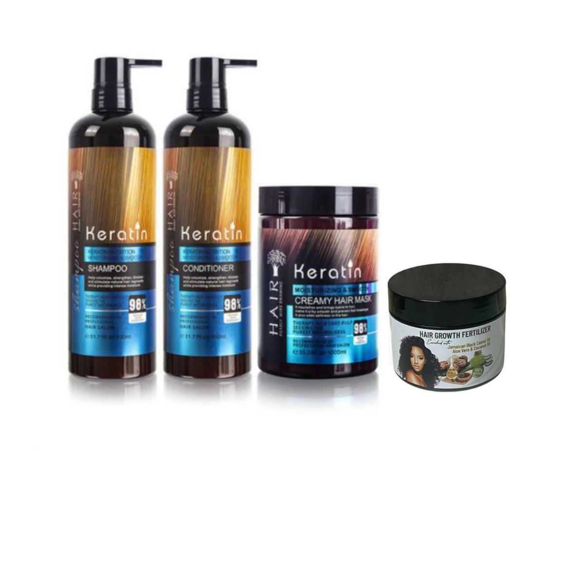 Keratin Nutrition Hair Shampoo, Conditioner & Mask with Hai Fertilizer ...